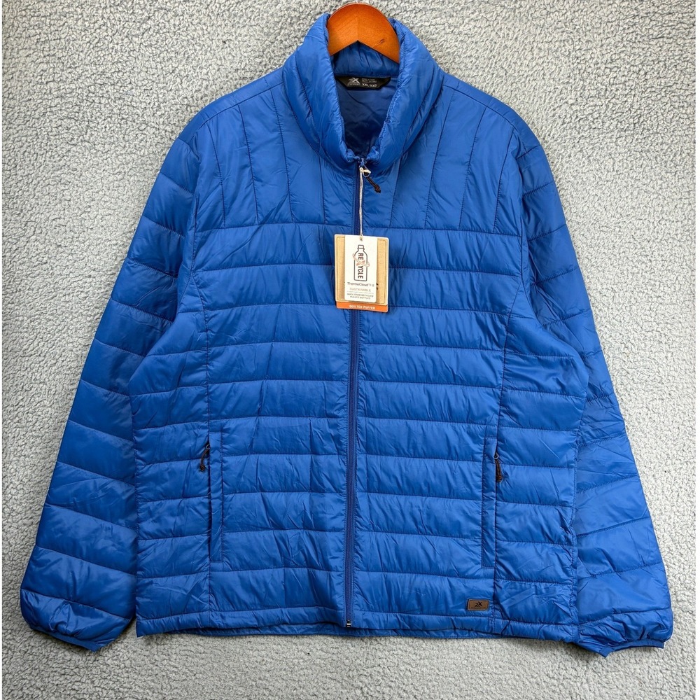 ZeroXposur Puffer Jacket Mens XXL Blue Quilted Full Zip Outdoor Warm NWT